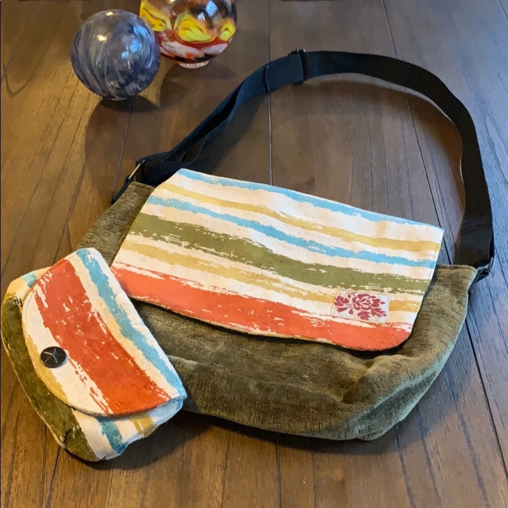 Handcrafted Messenger Bag/Pouch Wallet Set